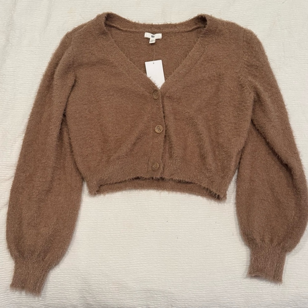 Nordstrom Cozy Brown Women's Cropped Sweater